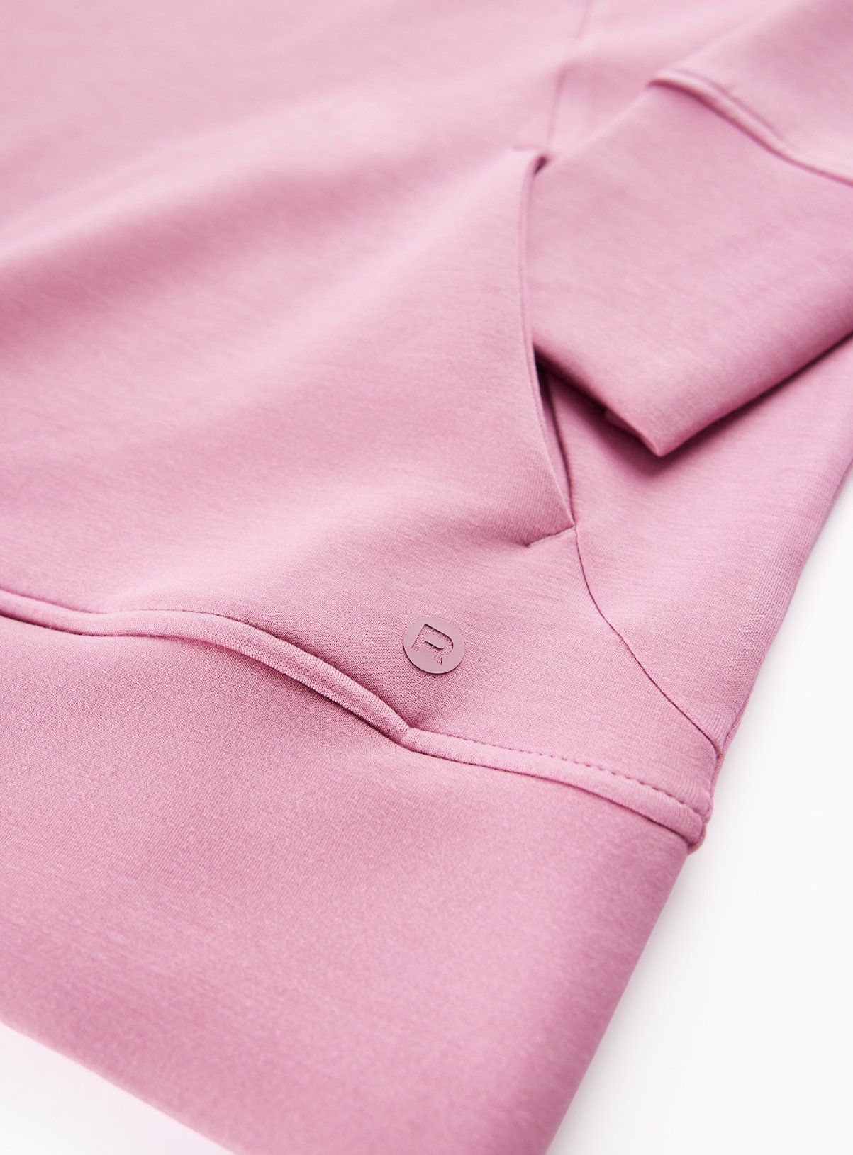 REAKTIV Light Pink Scuba Longline Hoodie XXL - Image 4 thumbnail